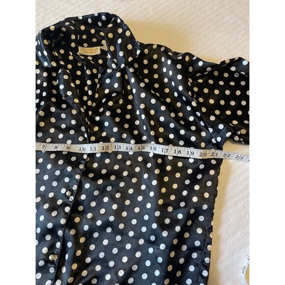 Vintage Victoria's Secret Gold Label Y2K Polka Dot Tunic/Mini Dress/Chamise - Picture 5 of 7